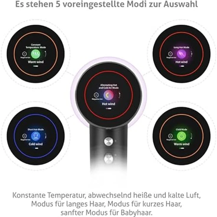 TrueLife HairDryer D9 Haartrockner 1 St. mit Geschwindigkeits- und Temperaturregulierung, Ionen-Funktion und Kaltluft-Funktion, leiser Betrieb – Bild 8