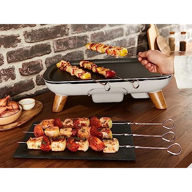 Tefal K185S7 Spieße-Set, Edelstahl, Silber, 6 wiederverwendbare Grillspieße mit Baumwollbeutel – Bild 5