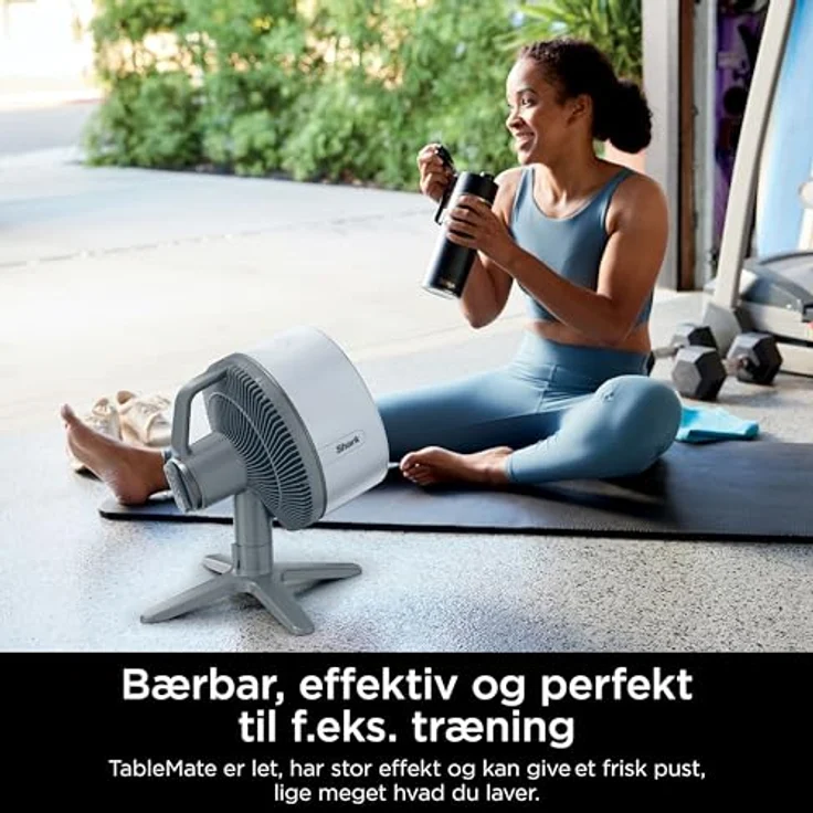 Shark FlexBreeze TableMate Akku-Ventilator, Hochgeschwindigkeits-Kühlung, 24h kabellose Laufzeit, 5 Geschwindigkeiten, 20 m Reichweite, leise & langlebig, oszillierend, Fernbedienung, Winter Fog – Bild 3