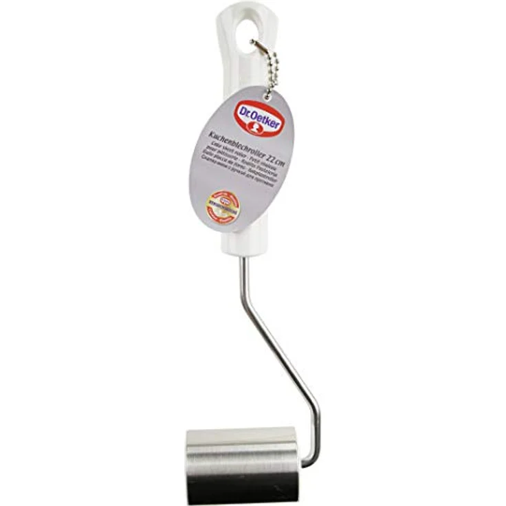 Dr. Oetker Kuchenblechroller, Eckenroller mit Funktionsteil aus Edelstahl, hochwertige Backform-Teigrolle mit Antihafteigenschaften (Backhelfer: ca. 22 cm) Menge: 1 Stück – Bild 2