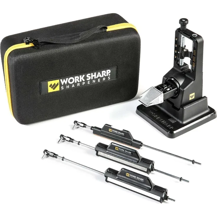 Work Sharp Precision Adjust Elite, Messerschärfer mit Diamant- und Lederschleifmaterial, Schwarz
