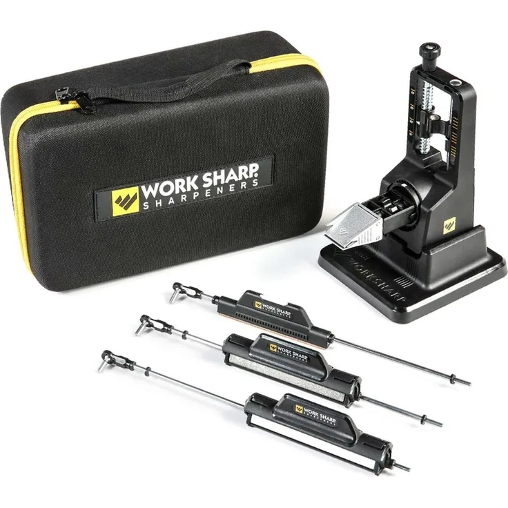 Work Sharp Precision Adjust Elite, Messerschärfer mit Diamant- und Lederschleifmaterial, Schwarz