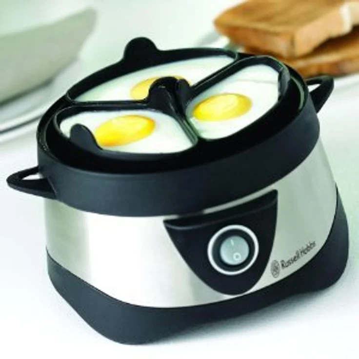 Russell Hobbs Eierkocher, 1 bis 7 gekochte oder 3 gedämpfte Eier (inkl. Dampfgarer-Einsatz), automatische Abschaltung, Signalton, BPA-frei, inkl. Messbecher, CookHome 14048-56 – Bild 3
