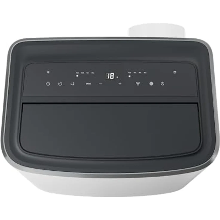AEG Comfort 6000 AXP26U339CW mobiles Klimagerät, 30-40 m², LED-Display, Touch-Bedienung, App-Steuerung, Kühl-, Ventilator- und Entfeuchtungsfunktion, 64 dB(A), weiß/schwarz – Bild 3