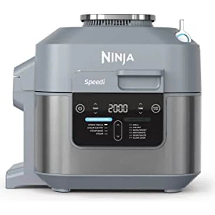 Ninja Speedi 10-in-1 Rapid Cooker & Air Fryer [ON400UK], 5.7L, Speedi Meals, Air Fry, Steam, Grill, Bake, Roast, Sear, Slow Cook & More, Cooks 4 Portions, Sea Salt Grey