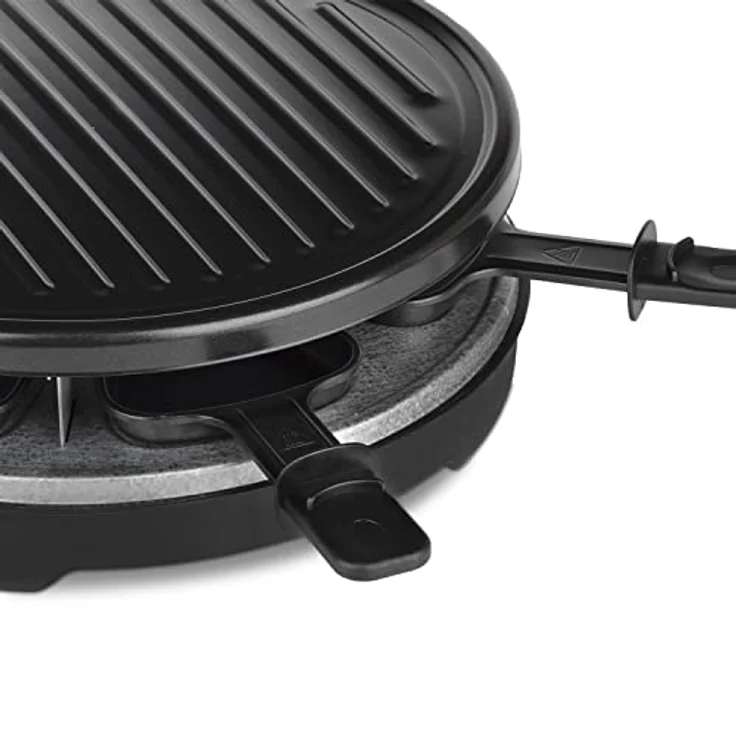 Raclette & Grill für 6 Personen Luga60 Wëasy, abnehmbare Grillplatte, leicht zu reinigen, 6 Pfannen mit Antihaftbeschichtung, spülmaschinenfest, schwarz, 900 W – Bild 4