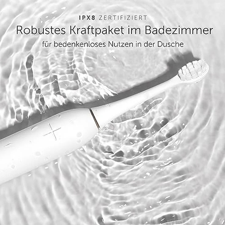 WonderSmile Schallzahnbürste Doppelpack PRO - Elektrische Zahnbürste mit 4 Putzprogrammen - Ultraschallzahnbürste mit smarten Bürstenkopf (Ultimate Black/All White) – Bild 4