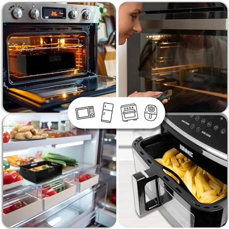 Duronic AFL2 Silikonform, Wiederverwendbar, Antihaft, Airfryer Zubehör, Kompatibel mit AF34 & AF24, Dualzone Airfryer, Duronic – Bild 7