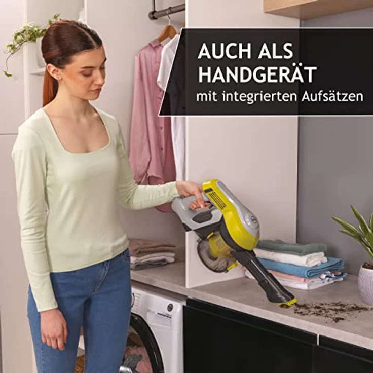 Hoover HF1 HOME Akku-Staubsauger ohne Beutel für bis zu 120 m² mit 1 Akkuladung – kabelloser Staubsauger mit LED-Licht, XL Staubbehälter & Parkfunktion – Handstaubsauger mit Fugendüse & Staubbürste – Bild 3