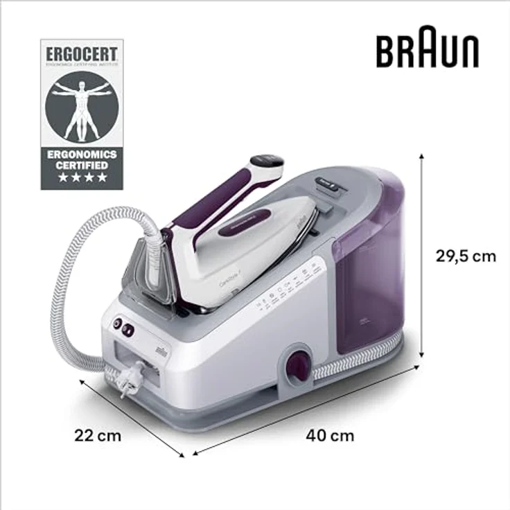 Braun Dampfbügelstation CareStyle 7 IS 7266 VI 2700Watt 2Liter FastClean Violett – Bild 3