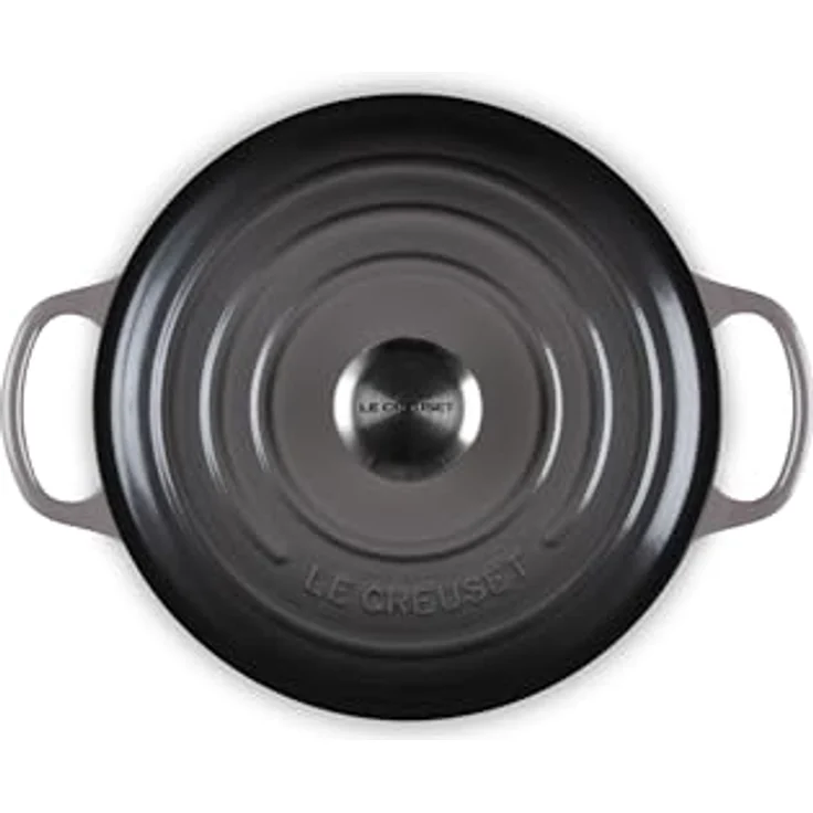 Le Creuset Signature Gusseisen-Bräter mit Deckel, Ø 24 cm, Rund, Für alle Herdarten und Induktion geeignet, Volumen: 4,2 l, Flint – Bild 3