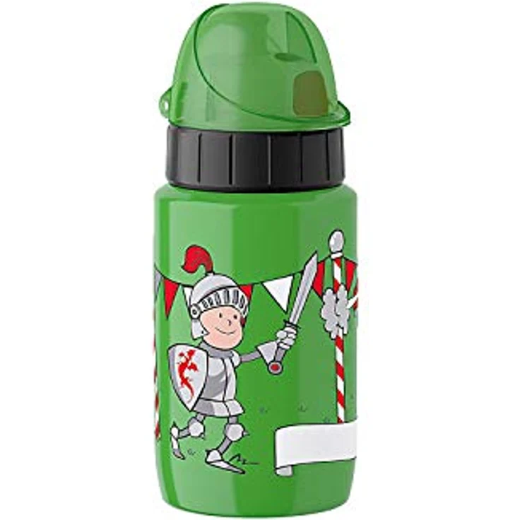 Emsa Light Steel 518360 Edelstahl Trinkflasche, 0,4 Liter, AutoClose Verschluss, Dragon – Bild 2