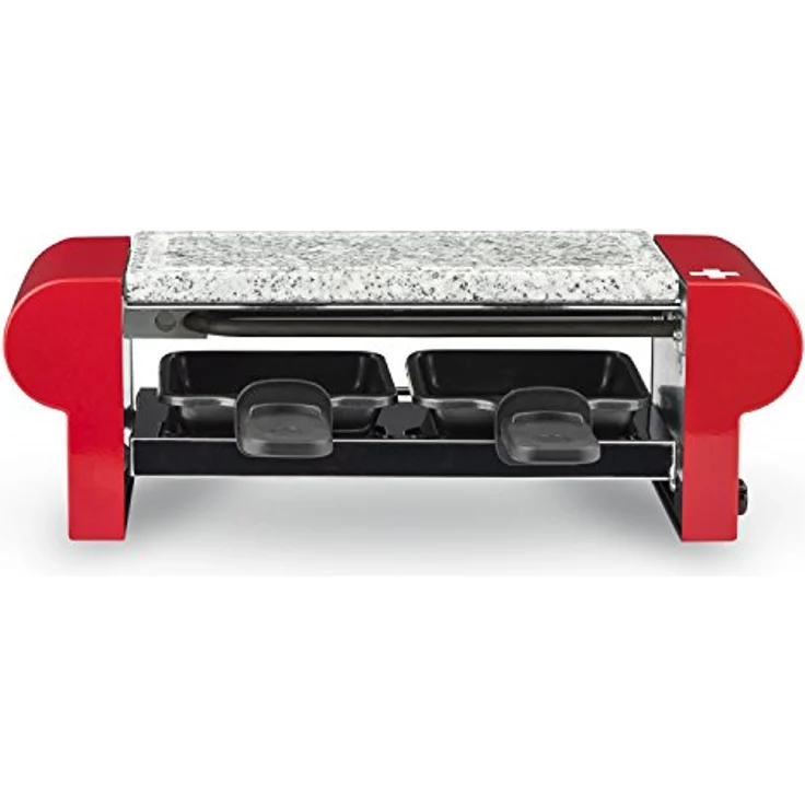 H.Koenig RP2 Raclette-Gerät - 2 Personen - mit Steingrill - 350 W - rot – Bild 3