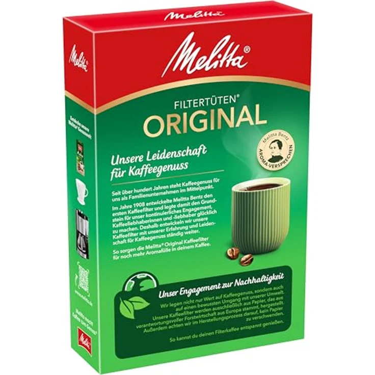 Filtertüten Melitta 1x4-80 weiß Aroma, 1 Packung (1 x 80 Stück) – Bild 3