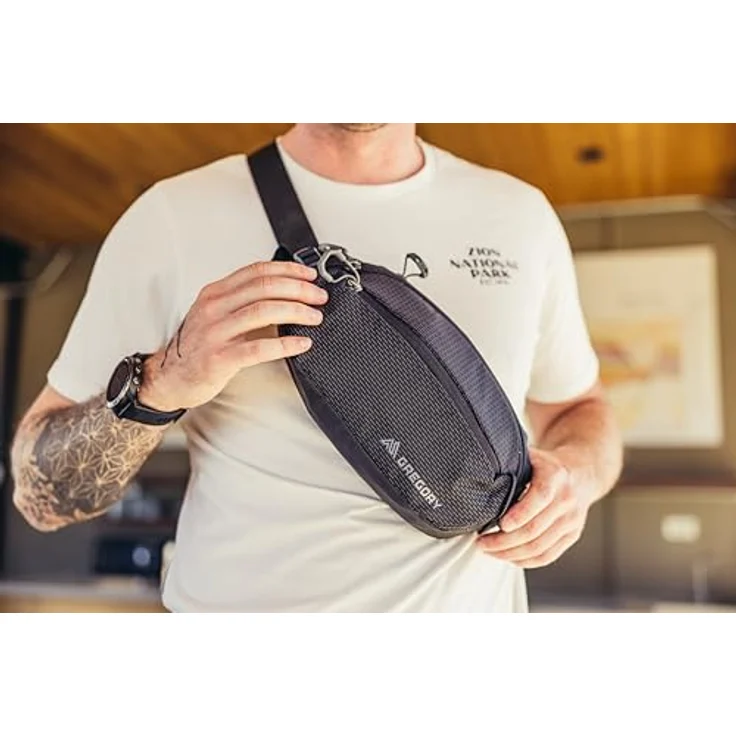 Gregory Nano Gürteltasche, 33 cm, schwarz, 100% Polyester, kompakte Umhängetasche – Bild 6