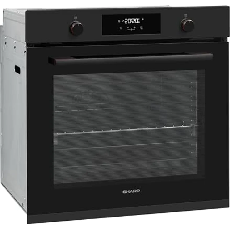 SHARP K-70P19BNH-EU Einbaubackofen, 78 L, 9 Ebenen, 9 Backofenfunktionen mit Heißluft, Mattschwarz – Bild 3
