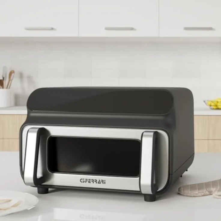 G3Ferrari G10181 Einzelfritteuse 10 l unabhängig 2000 W Schwarz, Edelstahl mit Multifunktionsluftfritteuse und doppelten Heizelementen – Bild 3