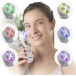 InnovaGoods Gesichtsmassagegerät mit Phototherapie und Elektrostimulation, Weiß, Wiederaufladbar, 5 Intensitätsstufen
