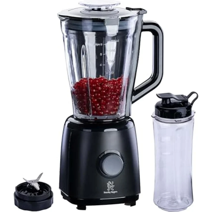 Stanley Rogers Standmixer und Smoothie Maker, 600W mit 1,5L Glasbehälter und 550ml To Go Trinkflasche, ideal für Smoothies und Crushed Ice – Bild 1