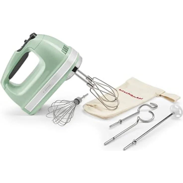 KitchenAid 5KHM9212EPT Handmixer, 85 Watt, 9 Geschwindigkeitsstufen, LED-Anzeige, pistazie – Bild 7
