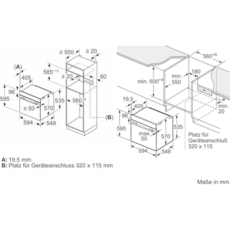Constructa CF3M50052, Einbau-Backofen, 71 l Garraumvolumen, 5 Beheizungsarten, Edelstahl – Bild 5