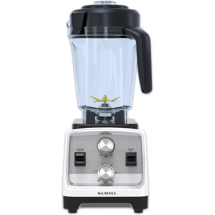 Opviq Standmixer HCTB-01, 1600 W, 2 l Behälter, grau, Kupfermotor, Edelstahlmesser, 5 Geschwindigkeitsstufen