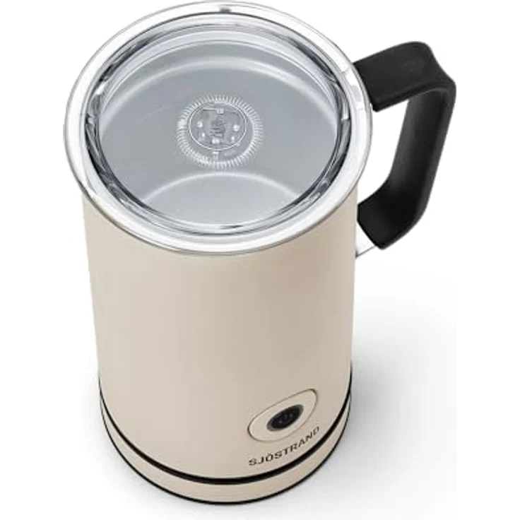 Sjöstrand Coffee Elektrischer Milchaufschäumer aus Edelstahl, Für Heiße & Kalte Milch, Antihaftbeschichtet, Matt Beige – Bild 2