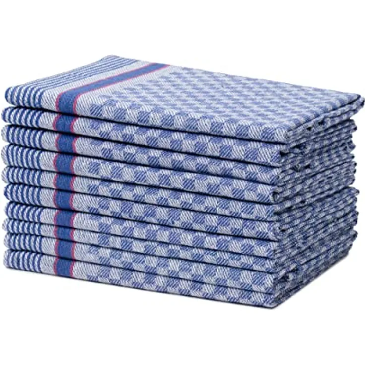 Amago - 10er Pack Allzwecktücher, 100 prozent Baumwolle, 50 x 100 cm - Blau