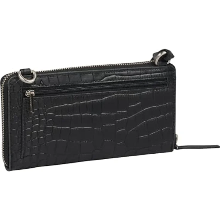 Burkely Cool Colbie Phone Wallet, Damen Handtasche mit RFID-Schutz, Schwarz, 12 Kartenfächer, 3D-Kroko-Print – Bild 4