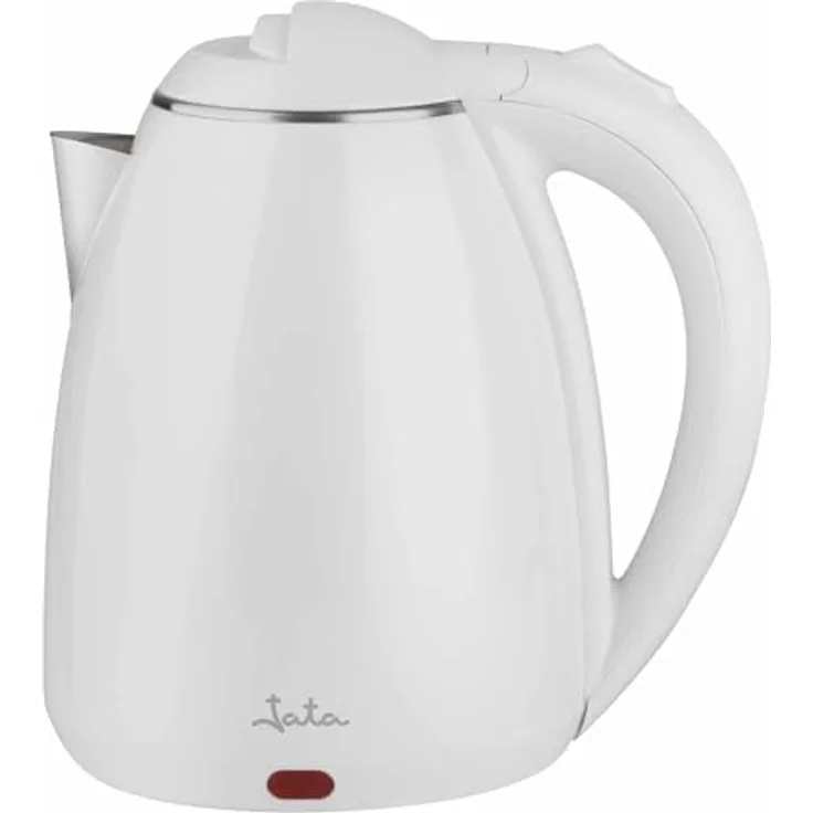 JATA JEHA1040 Elektrischer Wasserkocher 1.8 L 1500 W Drahtloser Krug Klappdeckel Drehfuß, Weiß