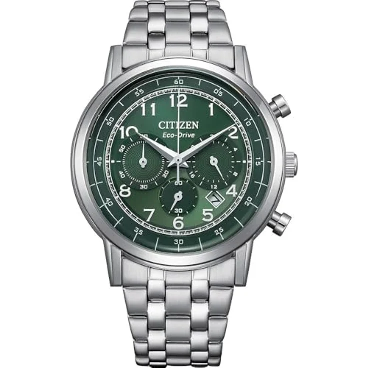 Citizen Chronograph CA4630-53X, Herrenuhr mit Solar-Antrieb, Edelstahlarmband, Datum und Stoppfunktion – Bild 1