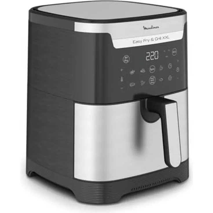 Moulinex Fritteuse Moulinex Heißluft Fritteuse ohne Öl EZ801D 1830 W 6,5 L Friteuse Fritt, 1830 W, Edelstahl