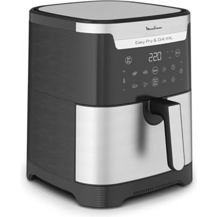 Moulinex Fritteuse Moulinex Heißluft Fritteuse ohne Öl EZ801D 1830 W 6,5 L Friteuse Fritt, 1830 W, Edelstahl – Bild 1