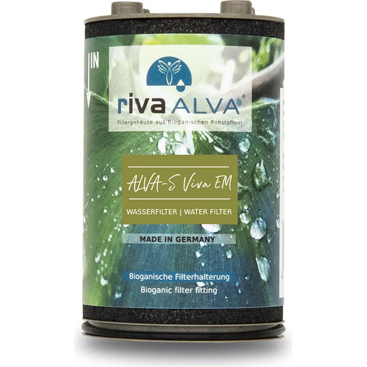Riva rivaALVA-S Viva EM Ersatzkartusche | Wasserhahnfilter mit Aktivkohleblockfilter und EM Keramik