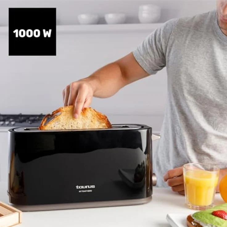 Taurus Toaster MY TOAST NERO 1000 W, Schwarz – Bild 2