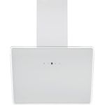 Dunstabzugshaube 60 cm Wandhaube kopffreie Schräghaube Glas Weiß LED Respekta