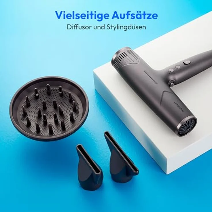 MEDION Haartrockner HD2 mit Ionen Technologie, 1.500 Watt, Diffusor, BLDC Motor, Schwarz – Bild 5