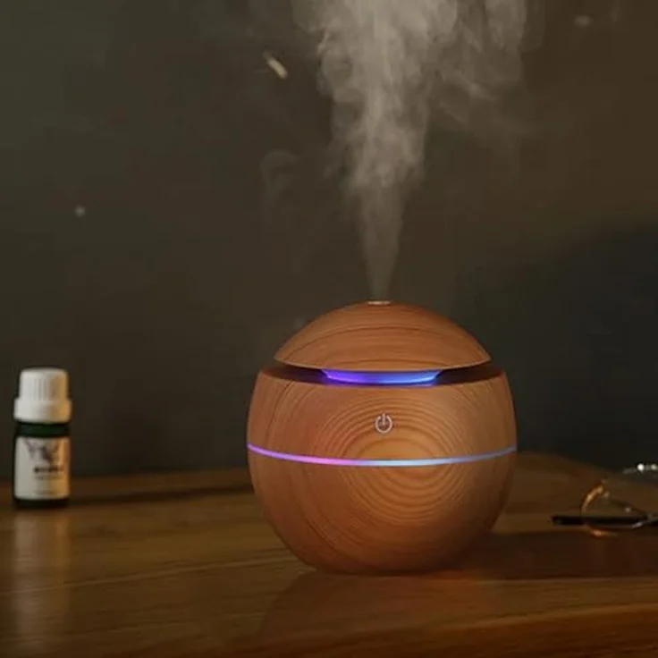 Retoo Luftbefeuchter Aroma Diffuser Ultraschall, Aromatherapie Öle Diffusor mit Farben LED Licht, elektrische Duftlampe für Büro, Schlafzimmer, Spa-Gelb, Ätherische Öle Diffuser 150ml - Preisvergleich – Bild 3