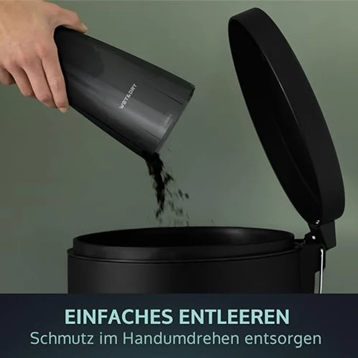 JAP S3 Akku Handstaubsauger Testsieger - Beutellos Kabellos - Nass Trocken, Tierhaare - 5 Aufsätze Schwarz – Bild 4