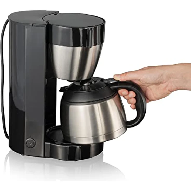 Cloer 5009 Filterkaffee-Automat Edelstahl schwarz 800 W 8 Tassen Filtergröße 1x4, Kunststoff, – Bild 5