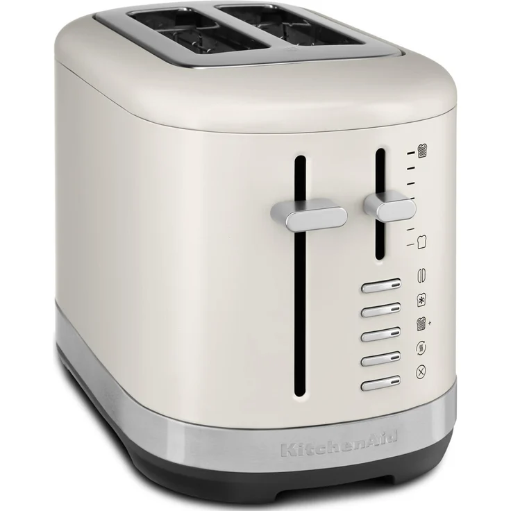 KitchenAid 5KMT2109EPL, manueller 2-Scheiben Toaster in Porcelain White mit extra breiten Schlitzen und sieben Bräunungsstufen