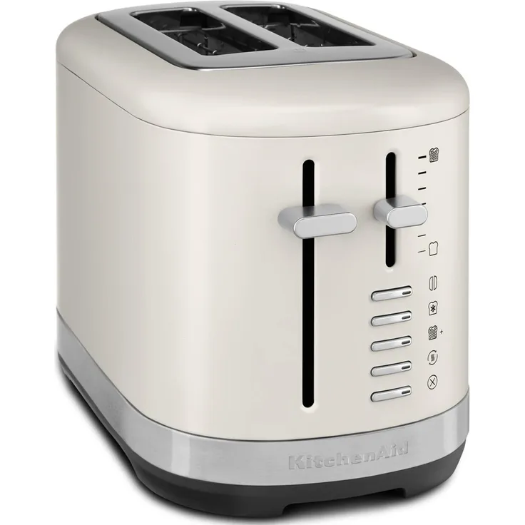 KitchenAid 5KMT2109EPL, manueller 2-Scheiben Toaster in Porcelain White mit extra breiten Schlitzen und sieben Bräunungsstufen