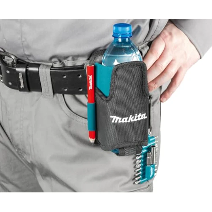 Makita Thermoflasche E-15562, Edelstahl, 330 ml mit Gürteltasche und Karabinerhaken – Bild 3