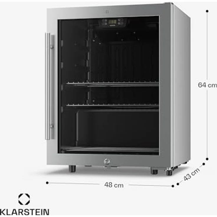 Klarstein LuxeChill Getränkekühlschrank, 60L Kapazität, Temperaturrange 0-10°C, freistehend, schwarz, IPX4 spritzwassergeschützt – Bild 7