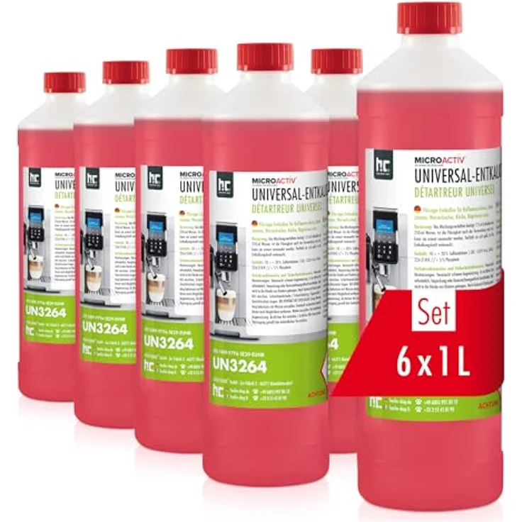Höfer Chemie 6 x 1 L Universal Entkalker für Kaffeemaschinen, mehrfach verwendbar – Bild 1