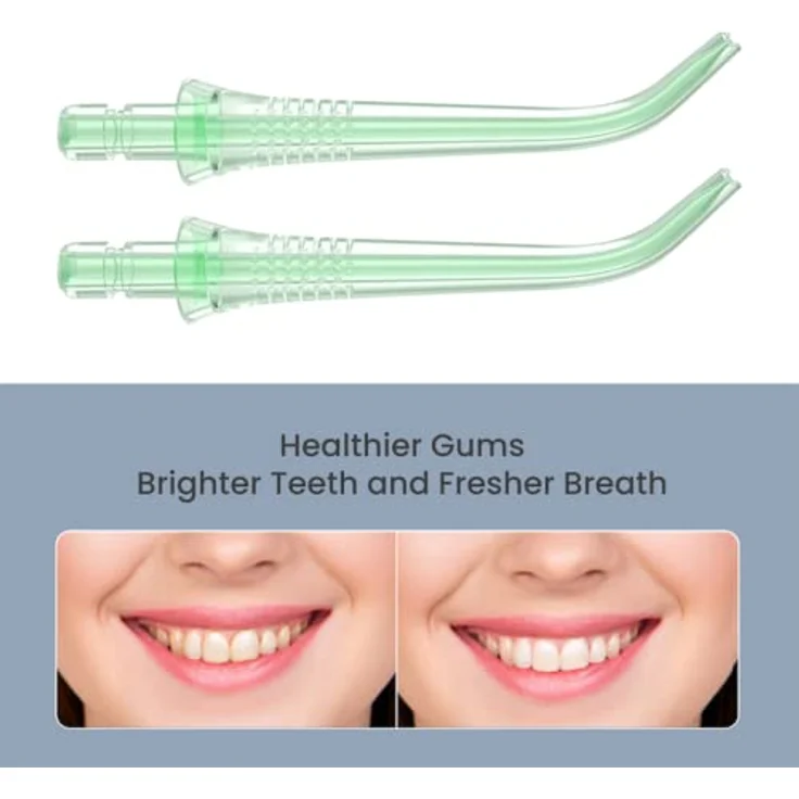 Oclean N10 Standard-Ersatzdüse, NUR für Munddusche W10, professionelle Munddusche (2er-Pack) – grün – Bild 2