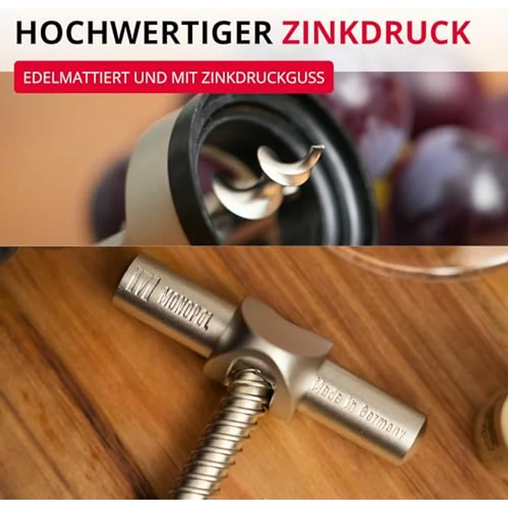 Westmark Glockenkorkenzieher, Stahl-Zink-Druckguss, Chianti, Edelmattiert, 62555580 – Bild 7