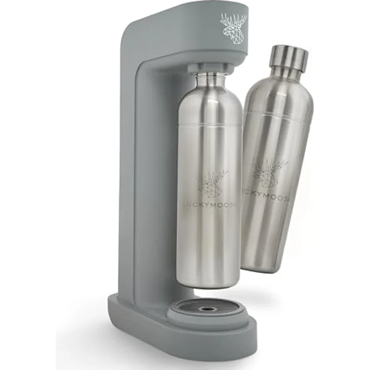 Luckymoose Infinity Wassersprudler mit 2x 1,25L Edelstahlflaschen, CO₂-sparend, kompatibel mit 60L CO₂-Zylindern – Bild 1