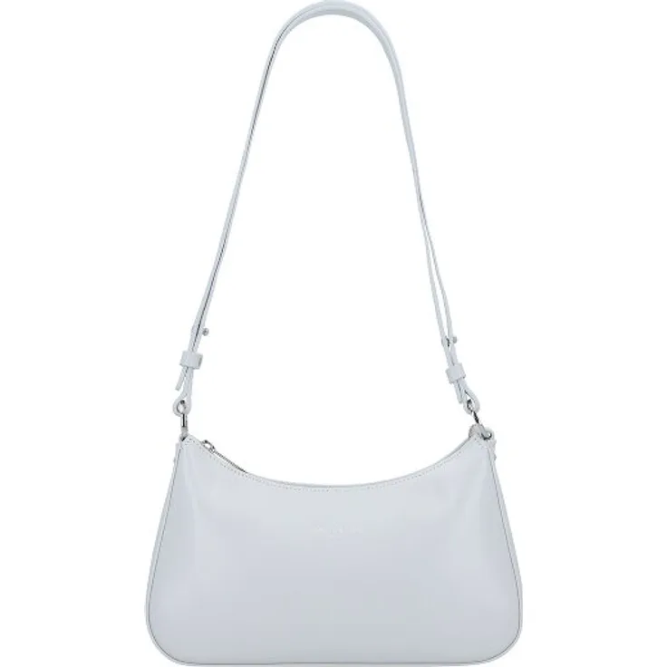 Lancaster Suave Ace Umhängetasche aus 100% Leder, grau, 27 cm x 6 cm x 14 cm