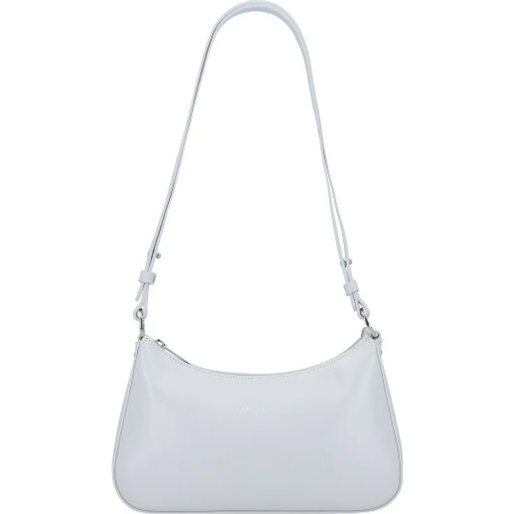 Lancaster Suave Ace Umhängetasche aus 100% Leder, grau, 27 cm x 6 cm x 14 cm